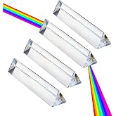4pcs 6 inch Clear Optical Lens Glass Triangular Prism for Photography | Science Classroom Rainbow Maker Art Decor