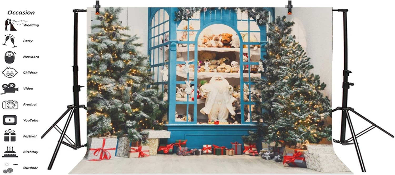 Amazon Com Laeacco Christmas Theme Backdrop Vinyl 8x6 5ft