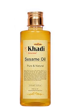 Khadi Sesame Carrier Oil 210 ml, 100% Natural & Coldpressed