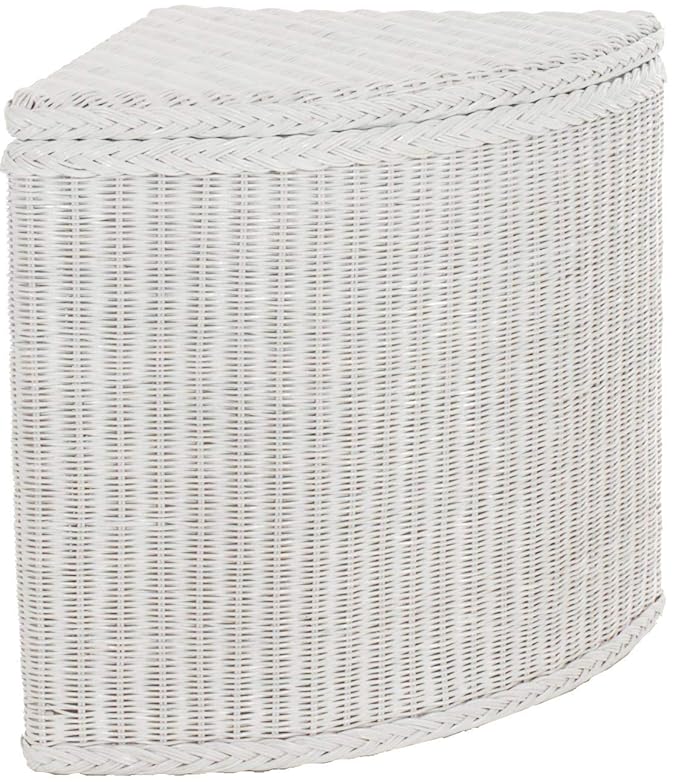 korb.outlet Großer Wäschekorb Ecke/Wäschetruhe aus echtem Rattan