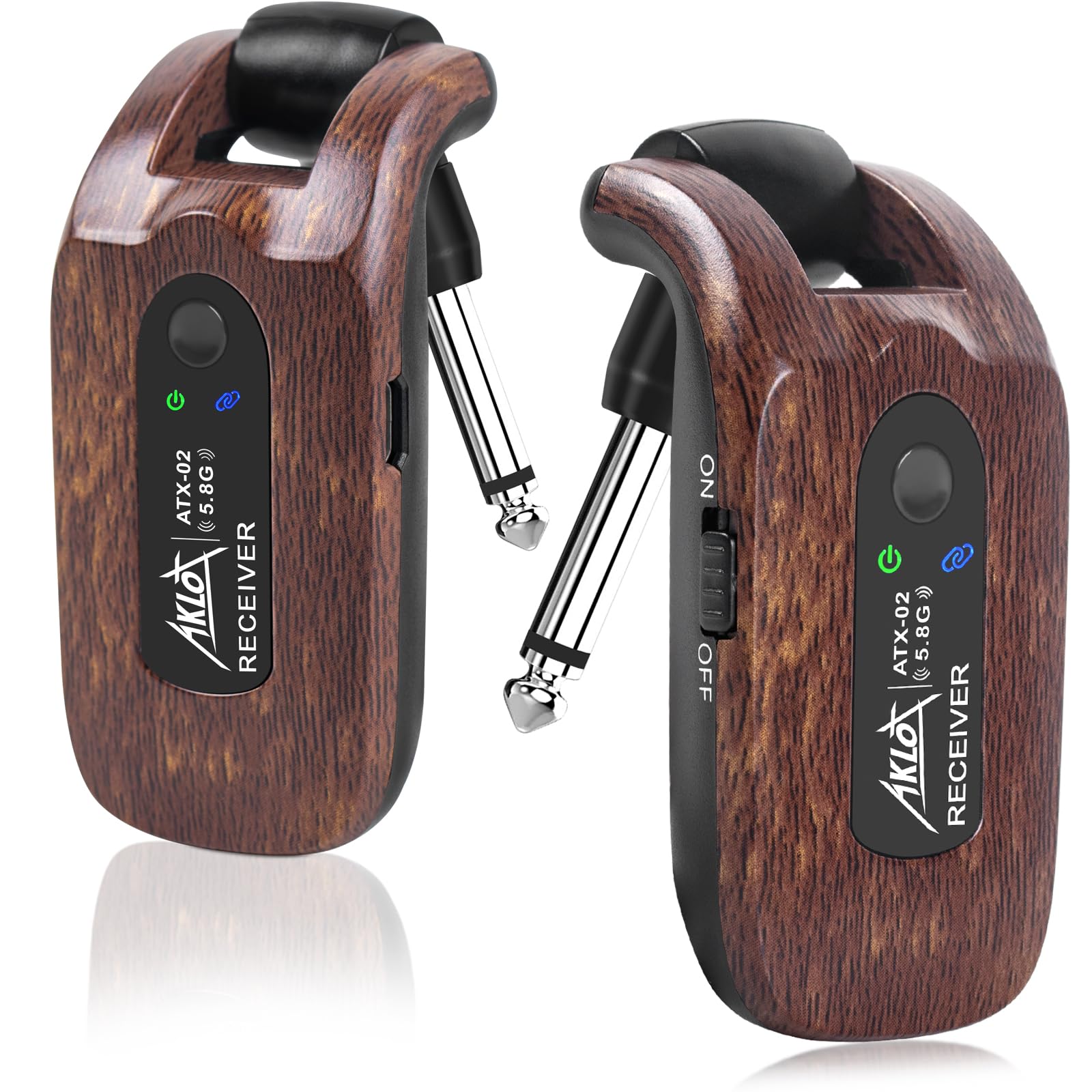 Photo 1 of AKLOT Wireless Guitar System Transmitter Receiver Set 5.8G Hz Built-in Rechargeable Lithium Battery Digital for Electric Guitar Bass (5.8GHz)