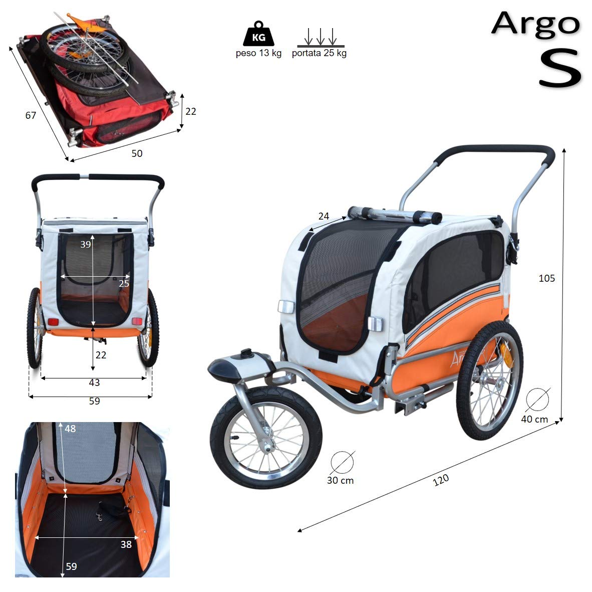 polironeshop argo dog cart
