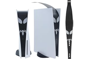 PONIWA Dust Cover Net for PS5/for PS5 Slim Console,Heatsink Barrier Pets Hair Anti-dust Cover Dustproof for Playstation 5 Optical Drive/Digital Version Game Console Accessories (Black Spider, For PS5)