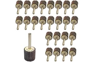 WA GRINDER WA 25PACK - 1"x1"x1/4" Industrial Grade High Performance Durable Aluminum Oxide Mounted Flap Wheels Mounted with 1/4" Shank (Grit 40)