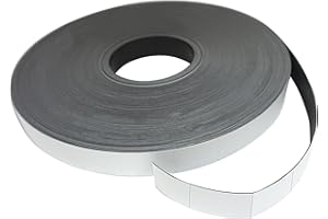 Master Magnetics Flexible Magnet Strip with White Vinyl Coating - 1/32" Thick, 1" Height, 50 Feet, Scored Every 4" with 147-1" x 4" Pieces, 1 Roll, ZGN03040W/WKS50S4