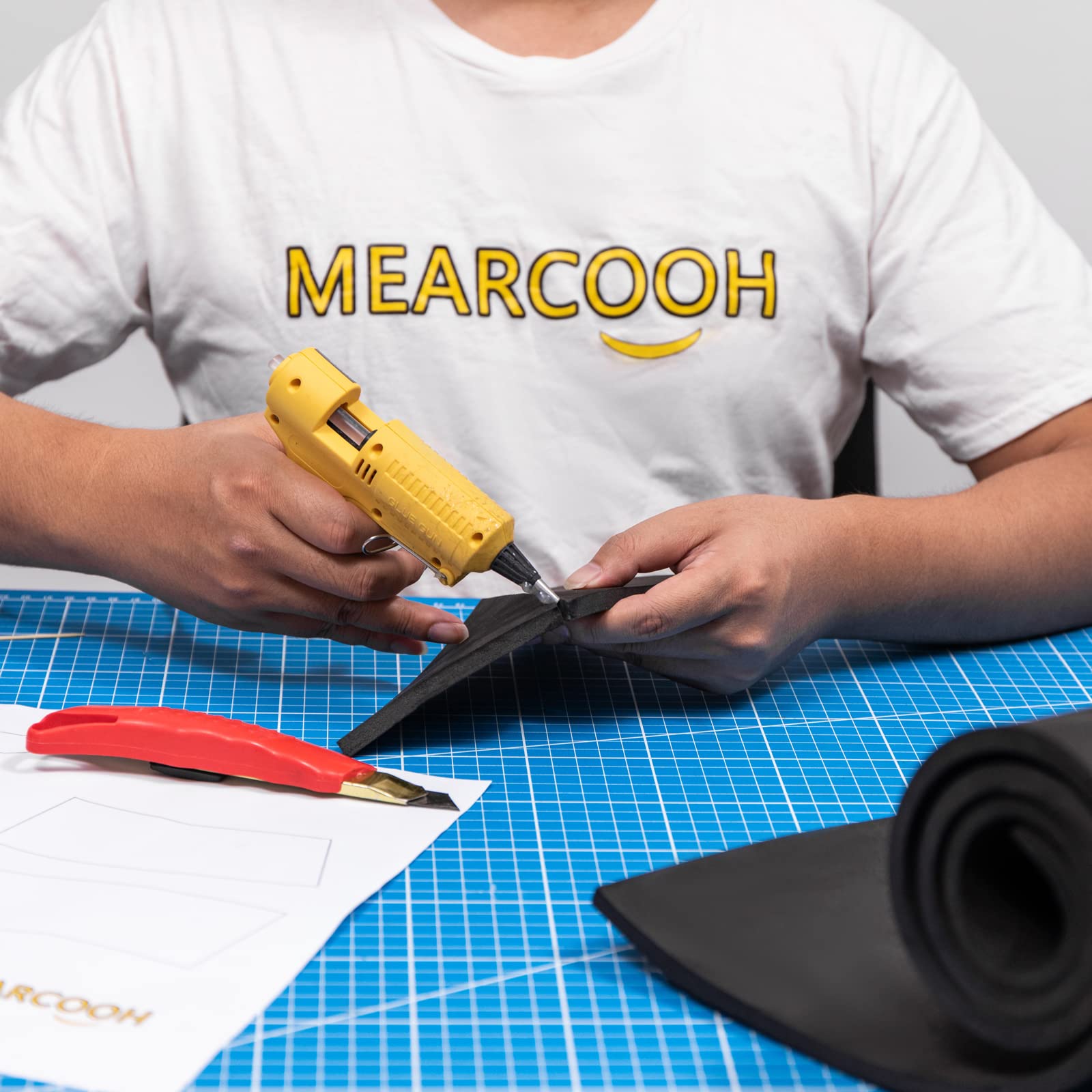 Black Foam Sheets Roll, Premium Cosplay EVA Foam Sheet，8mm Thick,13.9