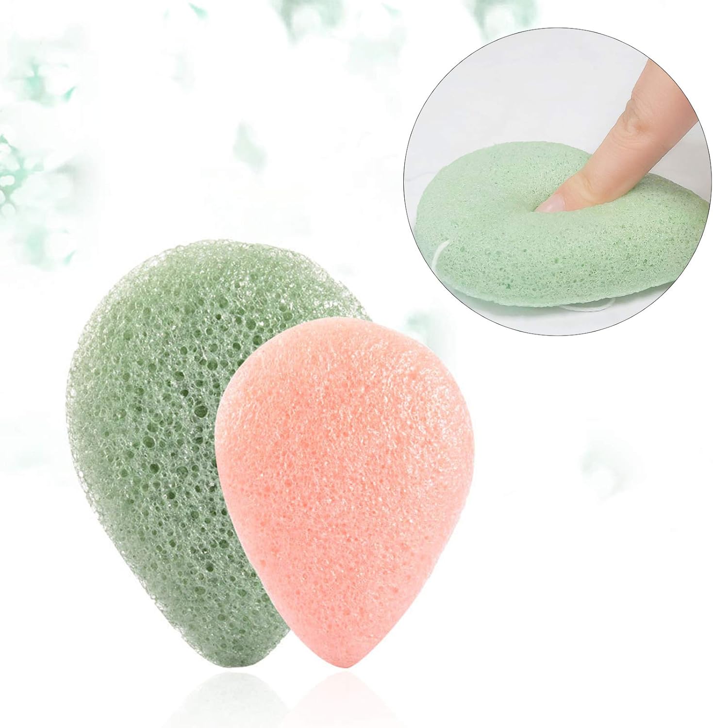6 Pack Natural Konjac Facial Sponges, SourceTon 6 Colors Konjac Facial