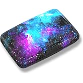 ToLuLu Credit Card Holder Slim Mini RFID Small Aluminum Card Wallet Galaxy | Blocking Metal Business Card Case, RFID Blocking Front Pocket Wallet Hard Case CC Holder for Men Women, Nebula