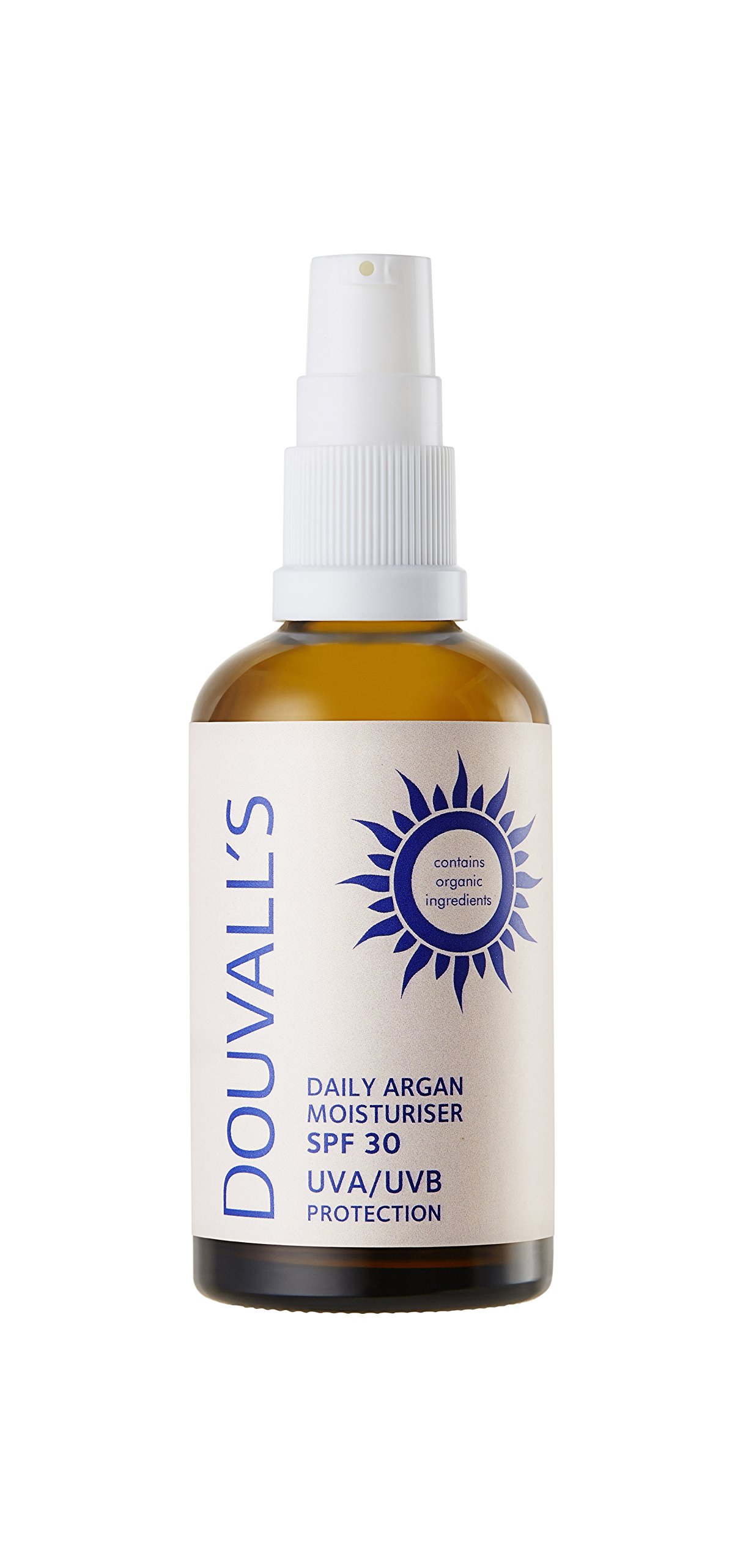 Douvalls Argan Daily Moisturiser with SPF30 60ml | Sunscreen Packed with Argan Oil | Hydrating Face & Body Moisturiser | UVA/UVB Protection