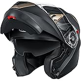 YEMA Modular Motorcycle Helmets, DOT Approved Full Face Motorcycle Helmet with Flip Up Dual Visor, Helmets for Adults Motorcycle Men Women Helmets for Street Scooter ATV E-Bike - YM-925