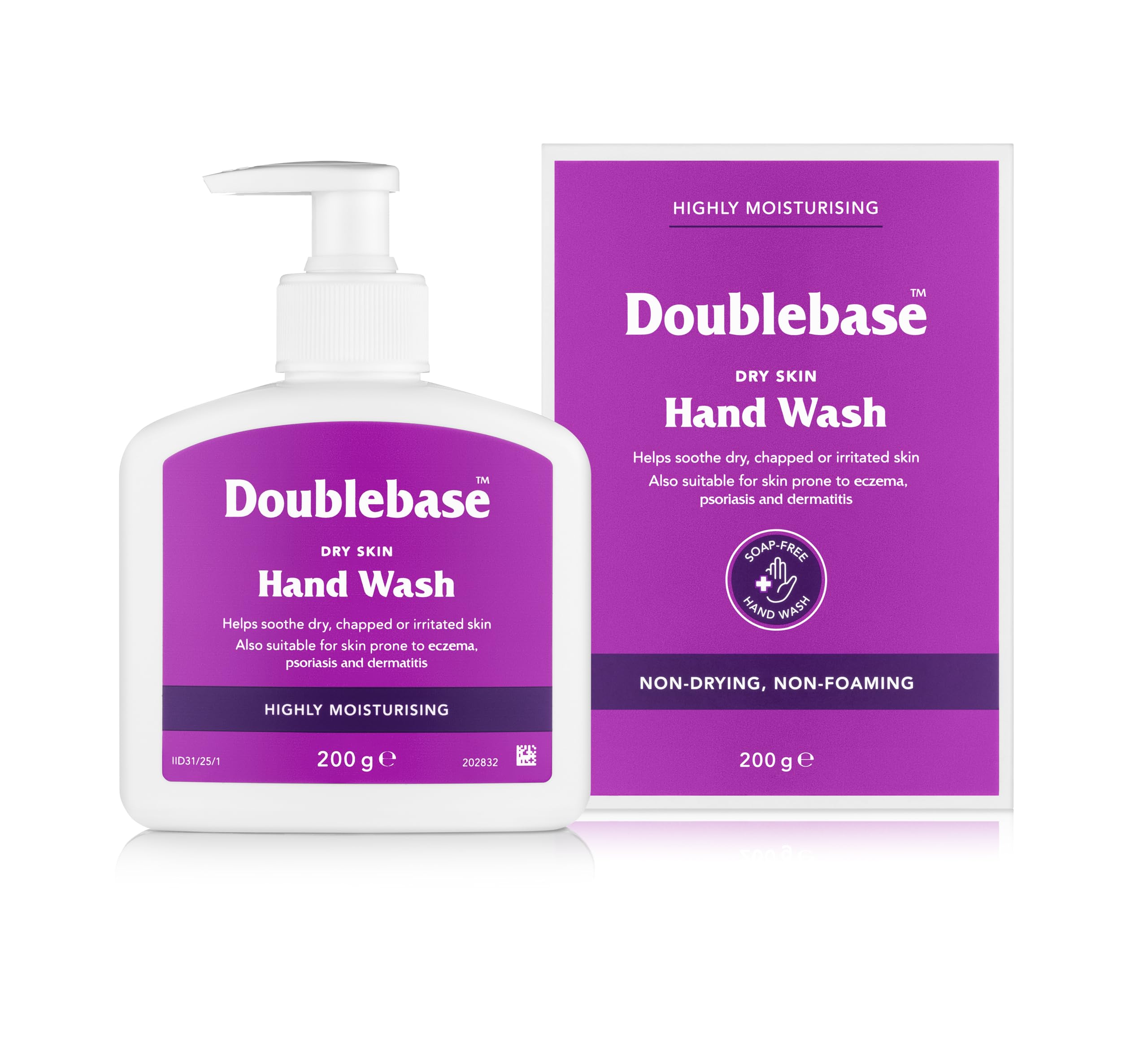 Doublebase Dry Skin Hand Wash. Moisturising, Non-Foaming. Also Suitable for Skin Prone to Eczema and Psoriasis, Soap and SLS Free (Packaging May Vary), 200g