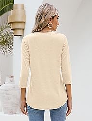 Sherosa Womens Tops Loose Fitting Shirts 3/4 Sleeve