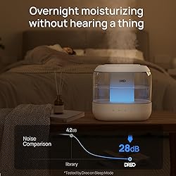 Dreo Humidifiers for Bedroom, 4L Top Fill for Large