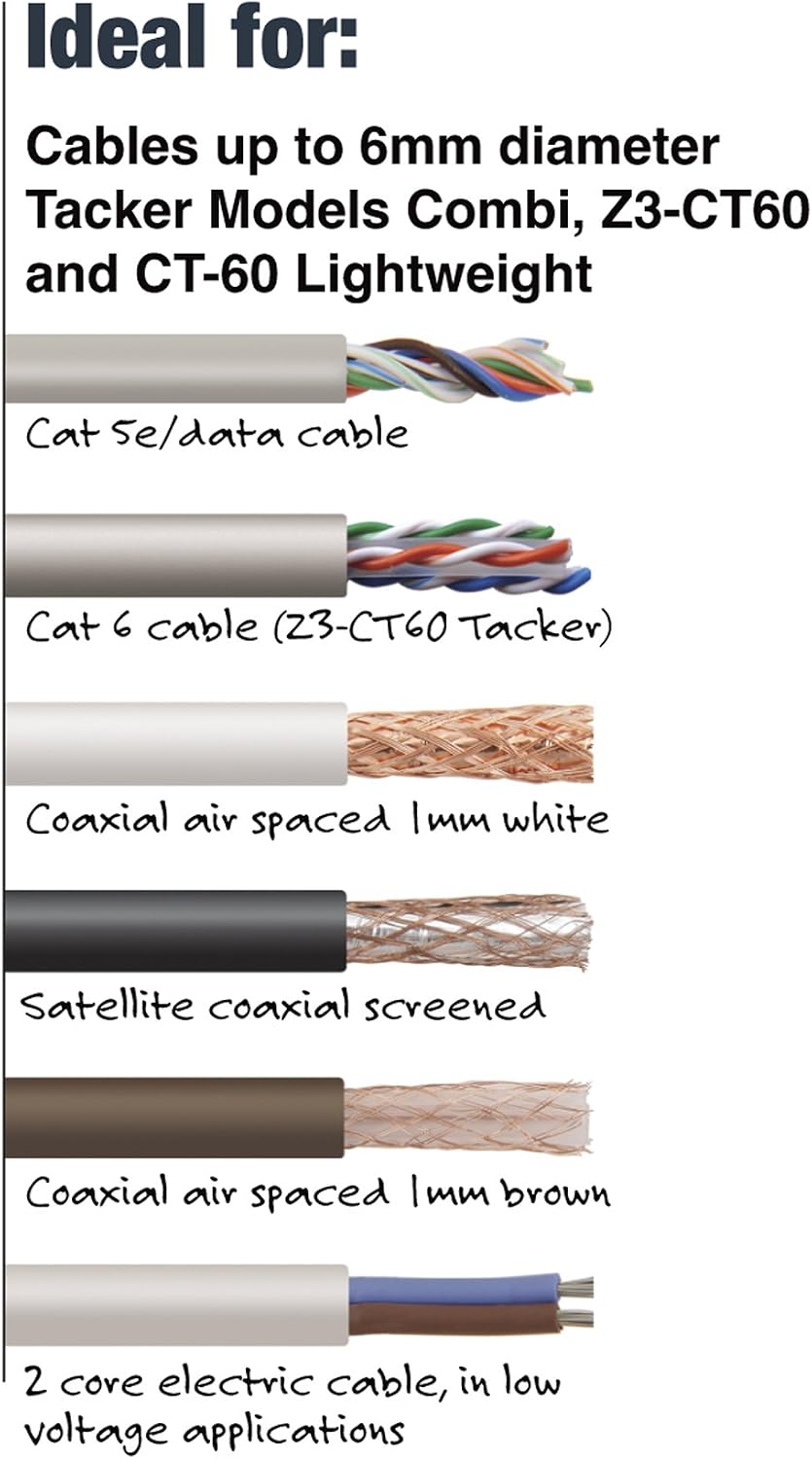 Tacwise CT-60/14mm Cable Tacker Staples (Box 5000), Silver, 0356, 14 mm - Image 5