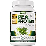 SOLO Organic Pea Protein Powder, Low in Sodium, Canada Grown Peas, 100% Vegan, Non-GMO, Unflavored Plant Based Protein Powder
