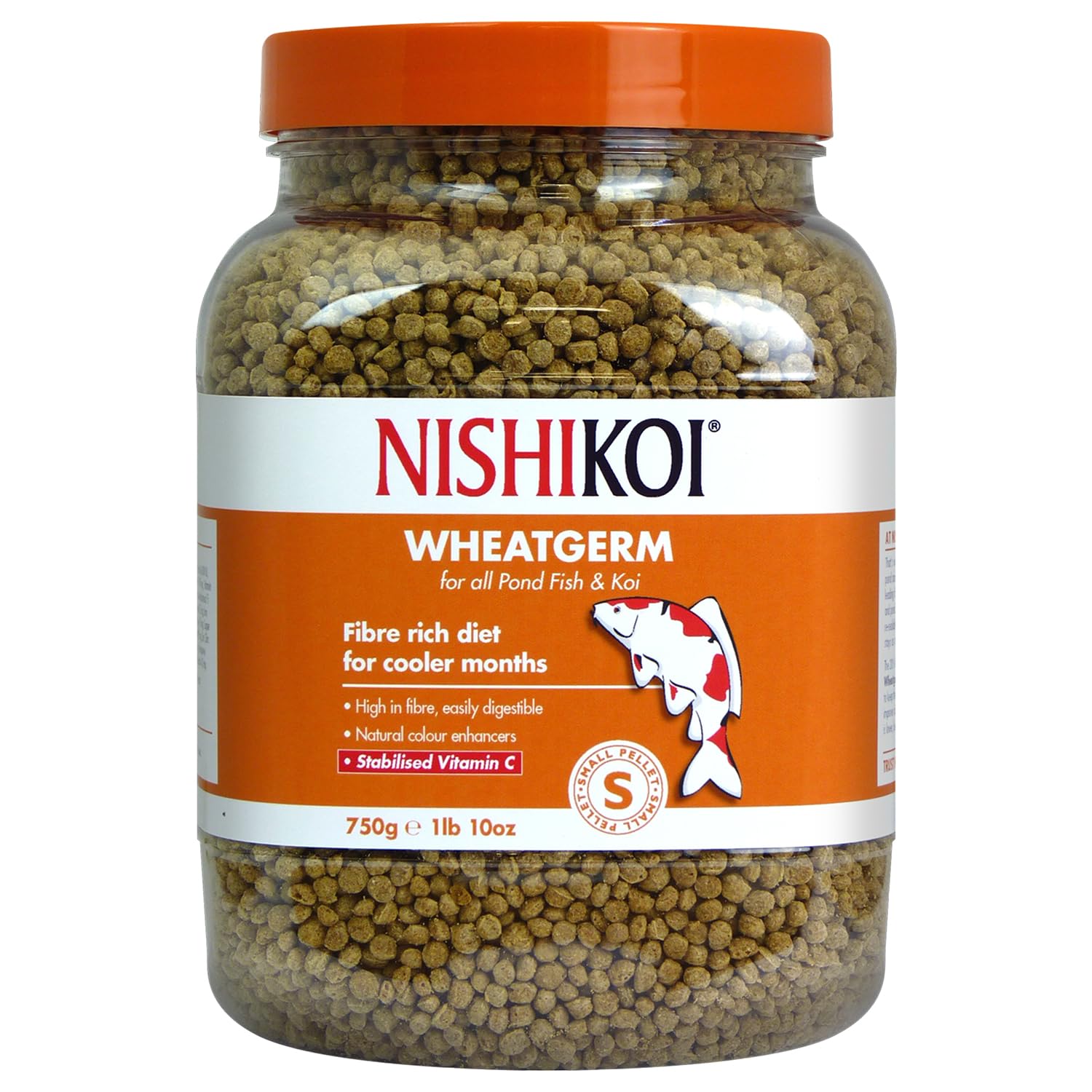 Nishikoi Wheatgerm Complete Food for Koi and Pond Fish - Small Pellets - 750g