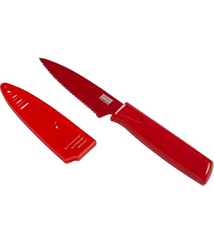 Amazon.com: Kuhn Rikon COLORI+ Mixed Knife Set with Non-Stick