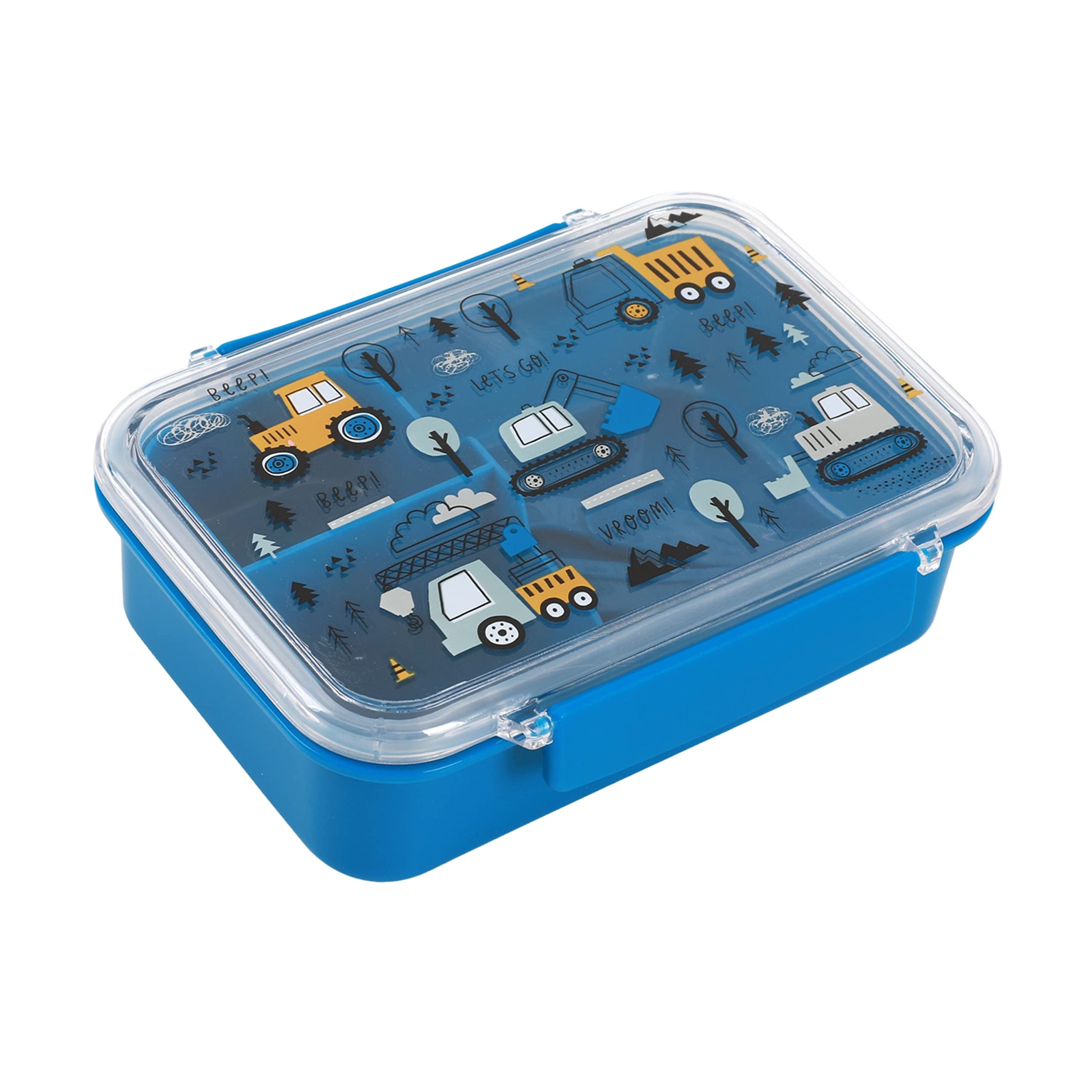 IDRINK Lunch Box - Lunch Box - Comedero con cubiertos para niños, pícnic, escuela con dibujos de infancia, Libre de BPA (Truck), ID2018, Eje