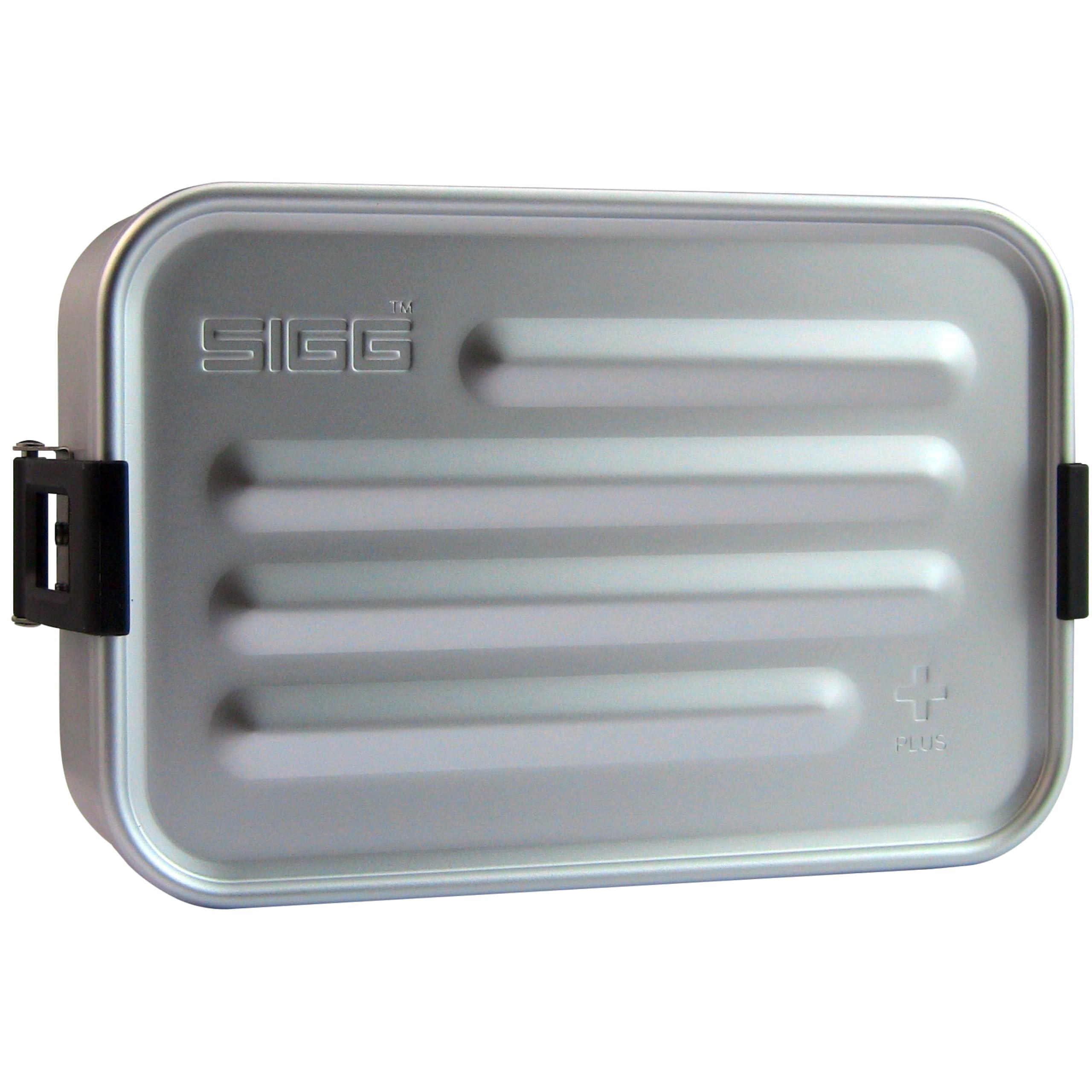 Sigg - Aluminium Lunchbox Plus S Alu - with Food Separator - Award Winning - Dishwasher & Microwave Safe - Leakproof - Featherweight - BPA Free - Small