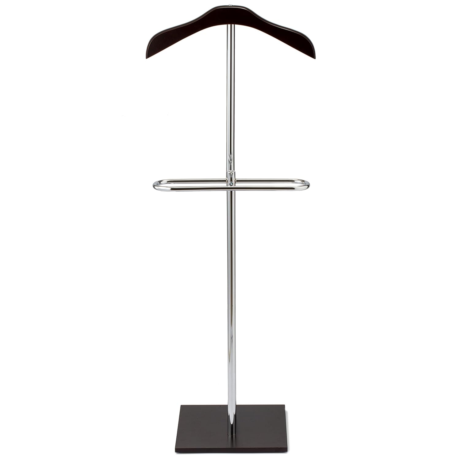 Suit Valet Floor Stand Coat Pant Hanger Garment Organizer Rack Metal Wood Sturdy 6954297974299