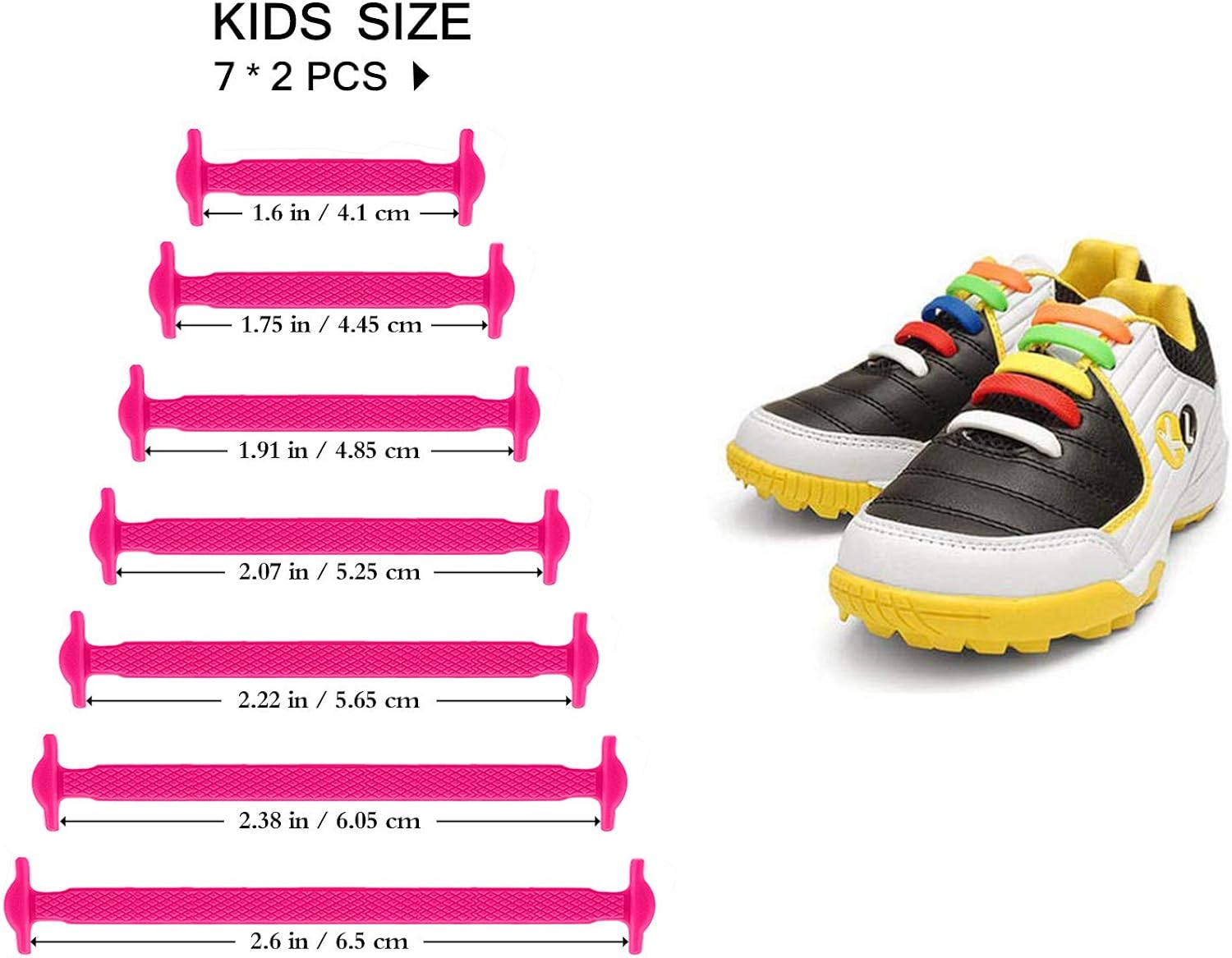 HYFAM No Tie Shoelaces for Kids/Adults, Waterproof Elastic Silicone Tieless Shoe Laces for Sneakers Board Shoes Casual Shoes: Clothing