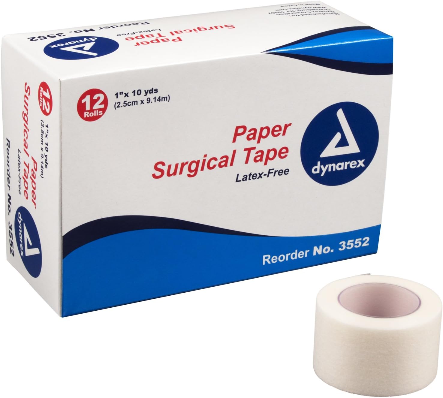 Dynarex 1 X 10 Yards Paper Surgical Tape Latex Free Sports Medicine