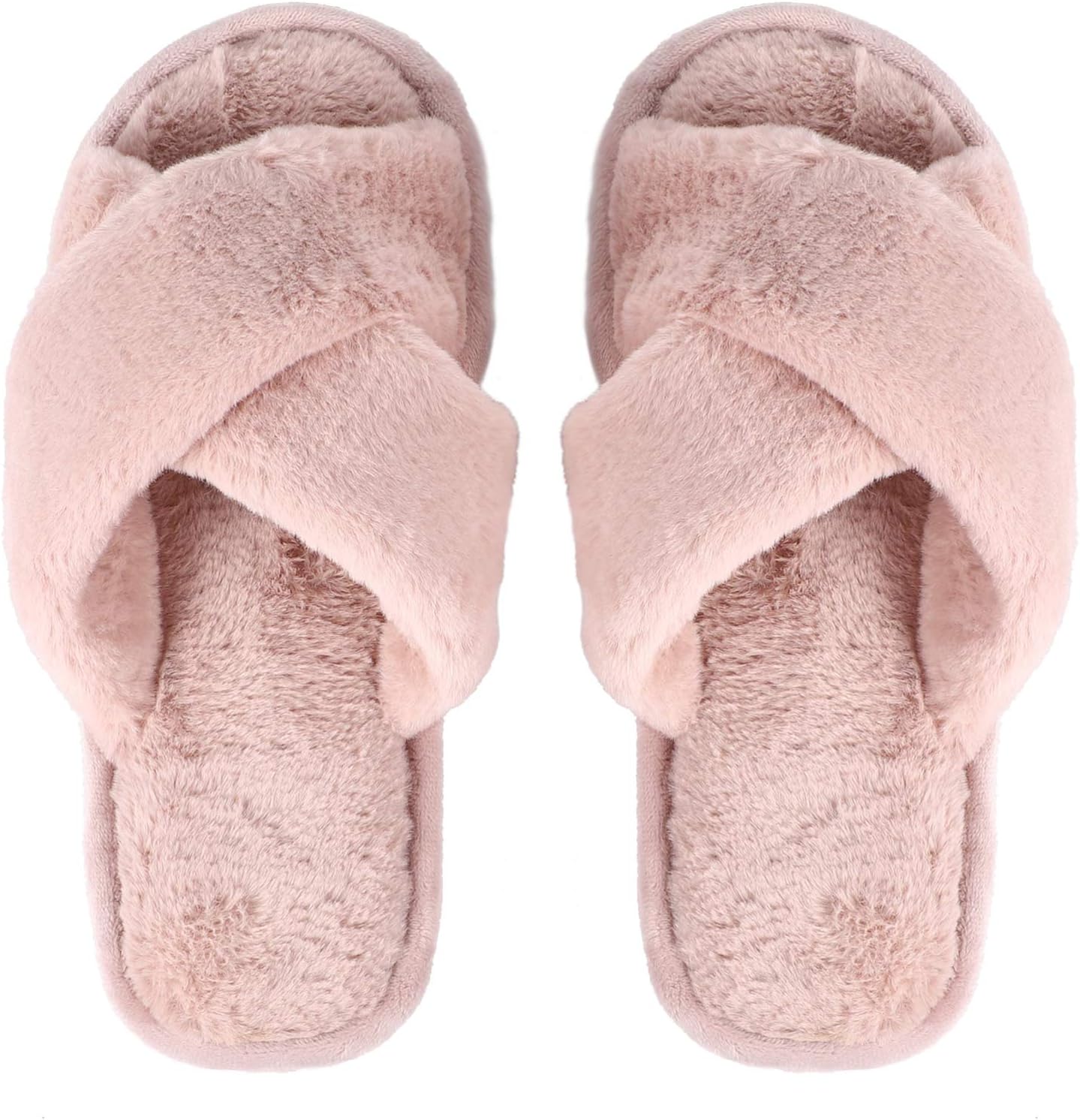 SOIMISS Winter Plush Slippers Warm Lovely Indoor Furry Slippers for Women Comfortable Open Toe House Shoes Soft Material for Home Relaxation