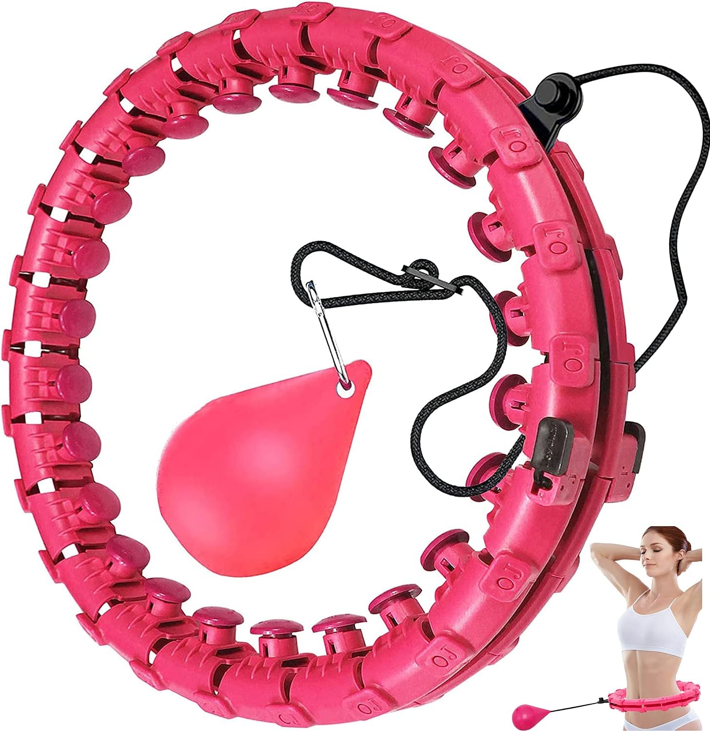 Smart Hula Hoops for Adults Weight Loss,Weighted Smart Hoola Hoop for Adults and Kids,Infinity Hoop Workout Smart Weighted Hoola Hoops for Adults, Infinity Hula Hoop Plus Size for Weighted hoop