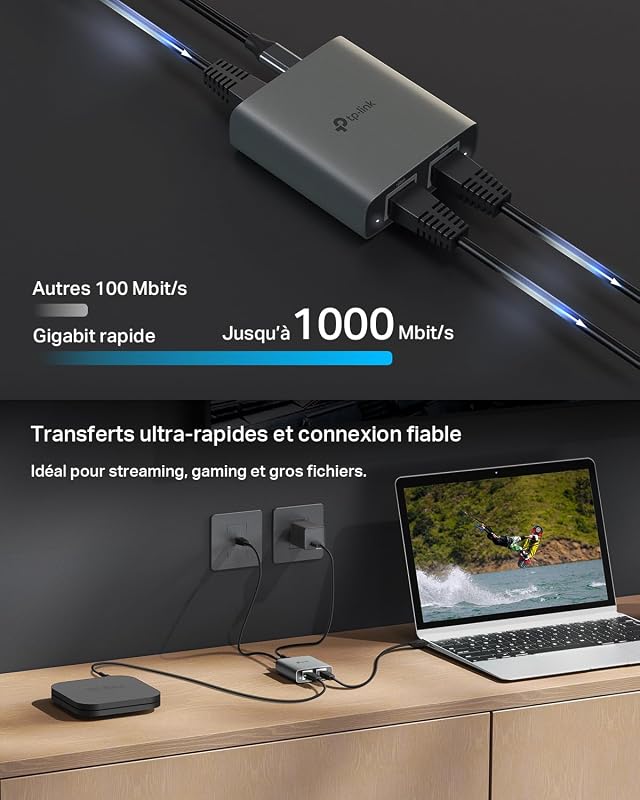 Switch Ethernet Gigabit 2 Ports RJ45, EH210