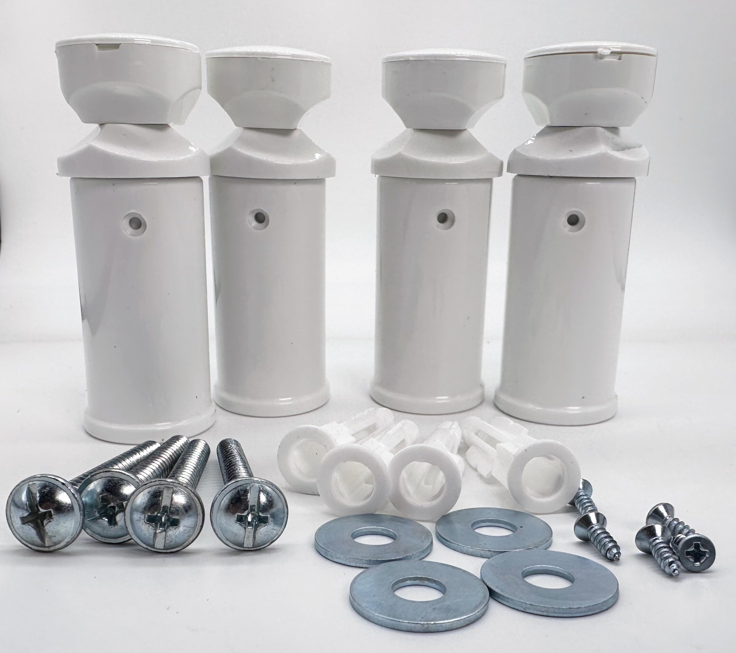 Brackets for Heated Towel Rail Radiators Set of Universal Fit Flat Or Curved White Turkish Zone