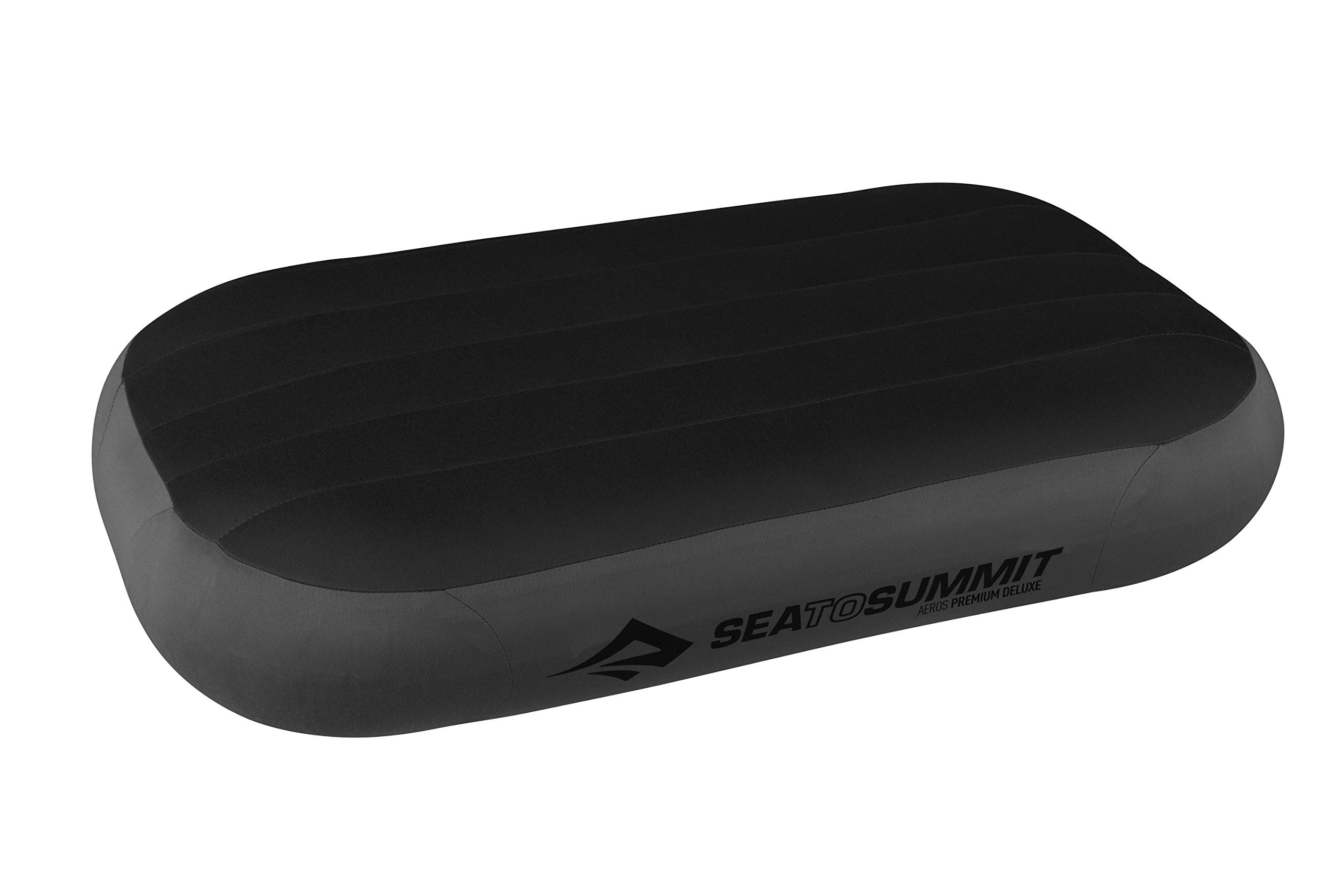 Sea to Summit - Aeros Premium Deluxe Pillow XL - Full-Size Inflatable Travel Pillow - Soft Brushed Fabric - Lock System - Ultra-Sil Zippered Pouch - For Camping - 56 x 36 x 14cm - Deluxe Grey - 195g