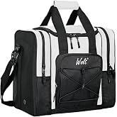 WOLT Bowling Bag, Single Bowling Ball Bag with Padded Ball Holder | Ventilated Shoes Compartment Fits Up to Men's Size 14,Tote Bag for Bowling Accessories