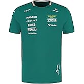Aston Martin F1 2025 Fernando Alonso Team Tshirt for Men Green
