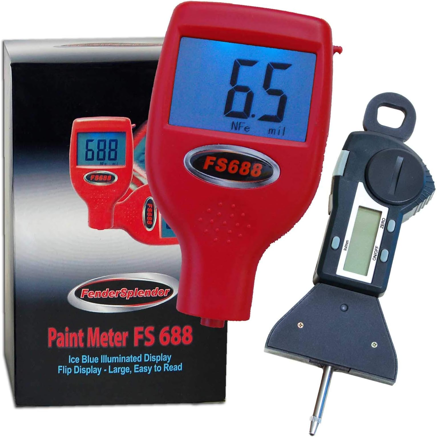 FS688 Paint Meter with Digital Tire Gage, 15000 Sold. Warrantied in The USA 3 Year Exchange Warranty. Avoid $3000 Losses by Missing Paintwork.