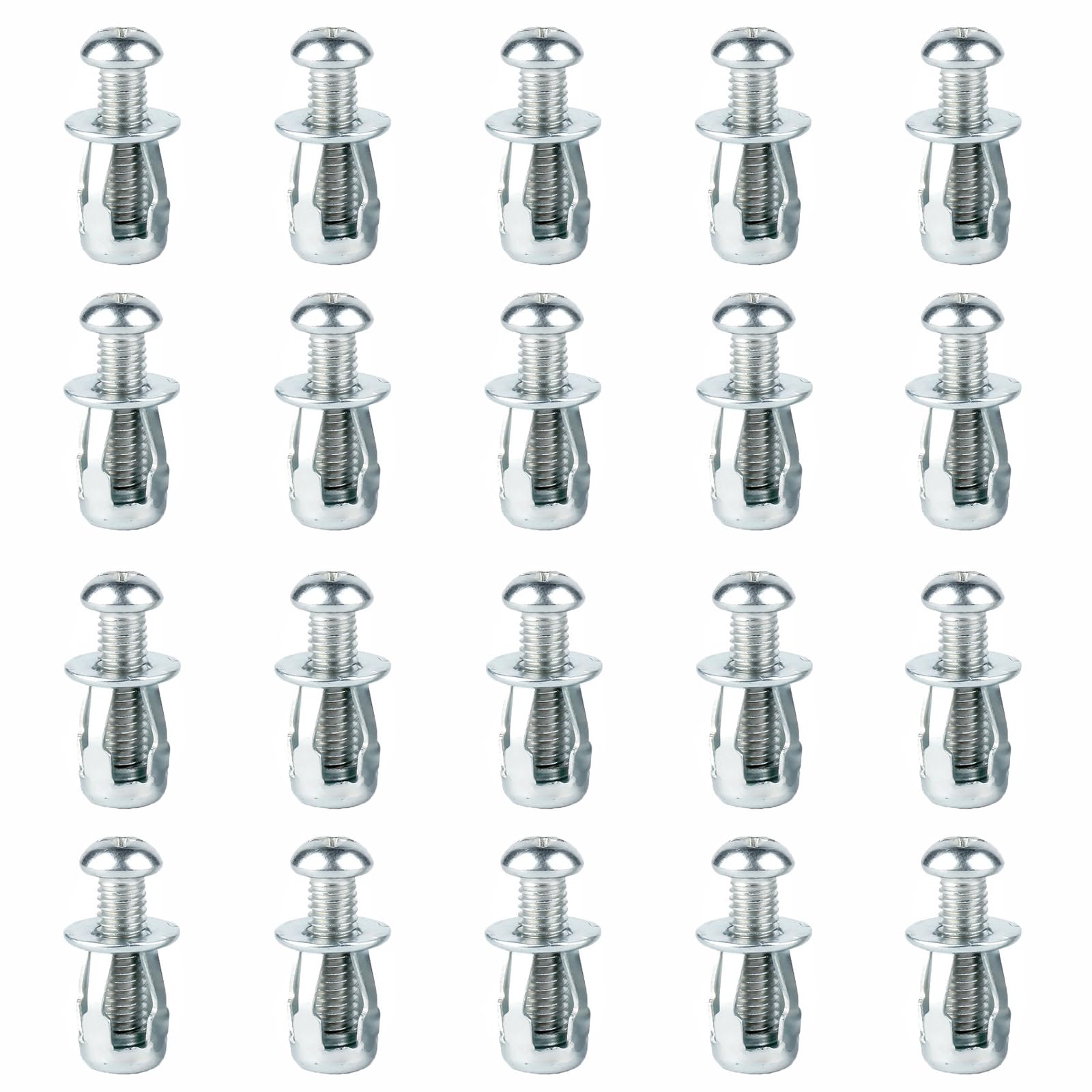LSRVNM 20 Pcs M5x25 Hollow Cavity Metal Anchors Fixings, Petal Expansion Nut, Heavy Duty Hollow Wall Anchors for Home Decoration and Fixings on Cavity and Plasterboard Walls