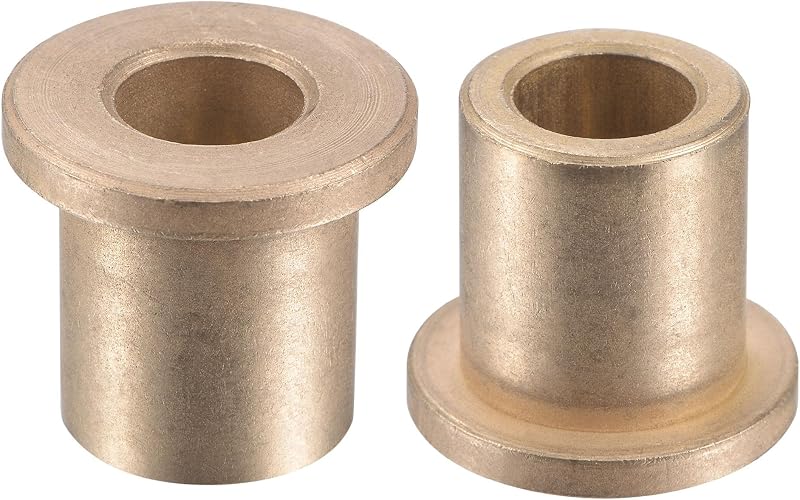 sourcing map Flange Sleeve Bearings 10mm Bore 16mm OD 20mm L Sintered Bronze