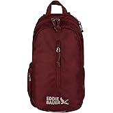 Eddie Bauer Stowaway Packable Sling Bag | Travel | Outdoor | Lightweight | Compact | Ripstop Nylon, Black Cherry-10L