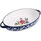 Wisenvoy Baking Dish Casserole Dish Ceramic Au Gratin Baking Dish Lasagna Pan Oval Casserole Dishes for Oven