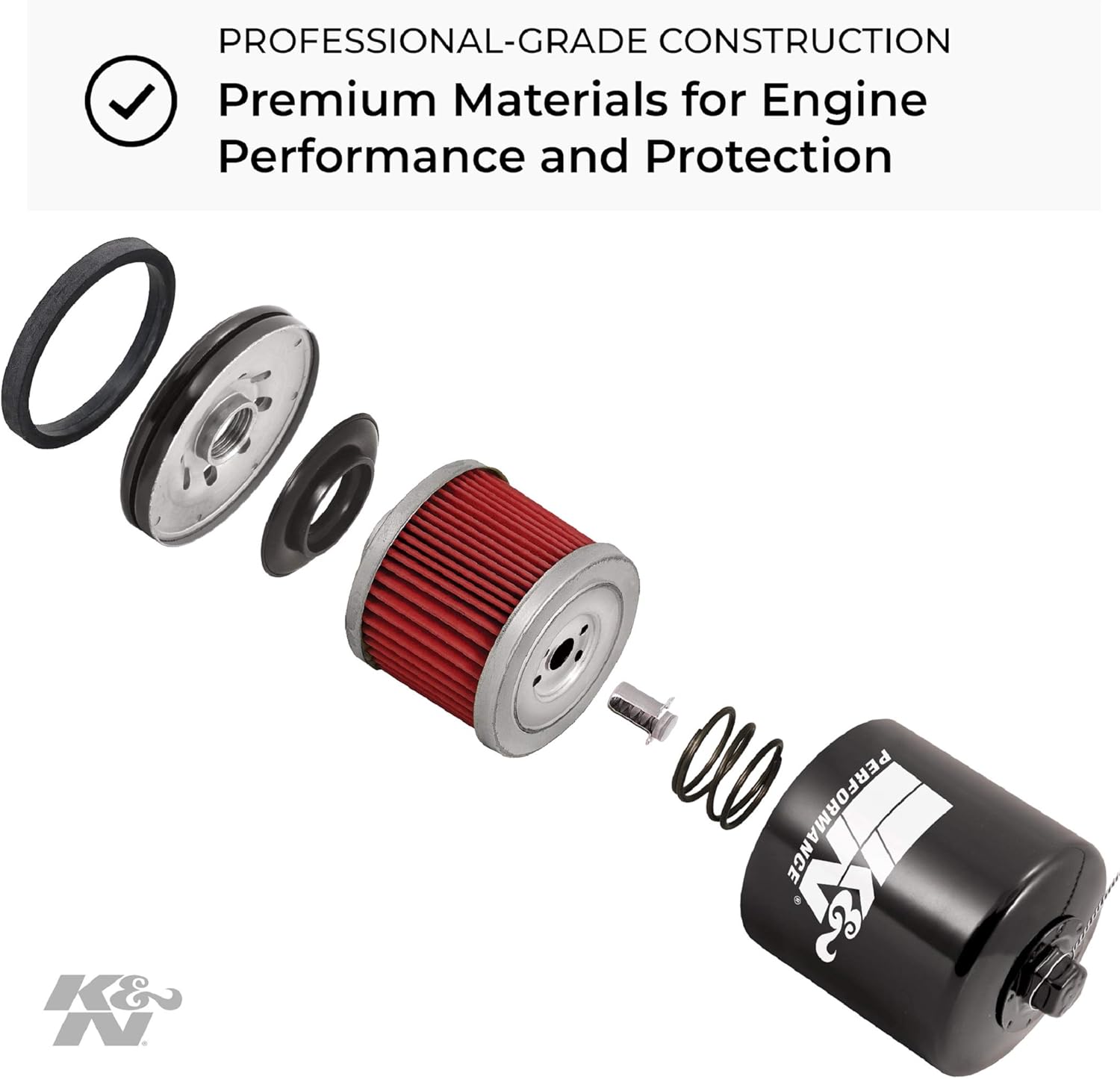 K&N Motorcycle Oil Filter: High Performance, Premium, Designed to be used with Synthetic or Conventional Oils: Fits Select Honda Vehicles, KN-116: Automotive