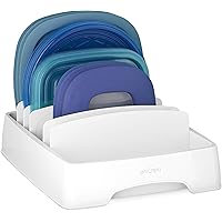 YouCopia StoraLid Food Container Lid Organizer, Small, White