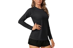 TACVASEN Women's UPF 50+ UV Protection Long Sleeve Sun Shirts Rash Guard Quick Dry Athletic Swim Tops Workout Running Hiking
