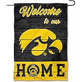 Hawkeyes Welcome To Our Home Double Sided Garden Yard Flag
