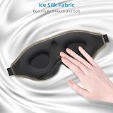 Trilancer 2026 Sleep Mask Eye Mask 3D Light Blocking Brown with Earplugs view 6