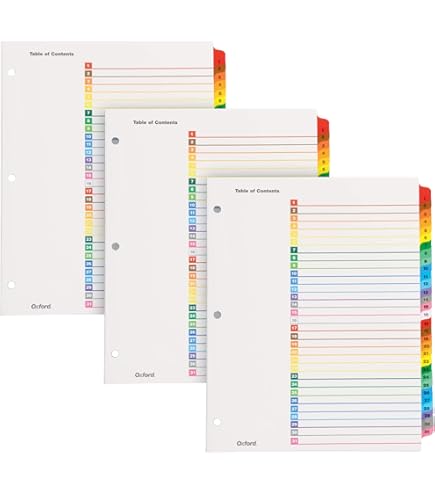 Amazon.com : Cardinal OneStep Binder Dividers, 31-Tab
