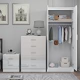 Reflect Modern Bedroom Furniture Set: Wardrobe, Tallboy, Bedside Table view 4