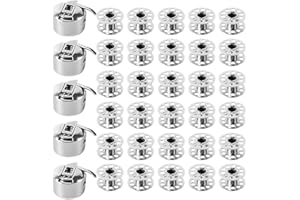 2025 Upgraded Maxin 30 Pcs Class 15 Metal Bobbins Compatible with Brother, Singer, Janome, Toyota, and Others Sewing Machines