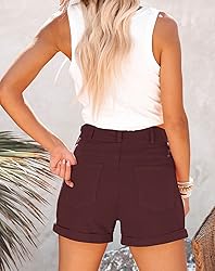 Hilltichu Womens Relaxed Fit Casual High Waist