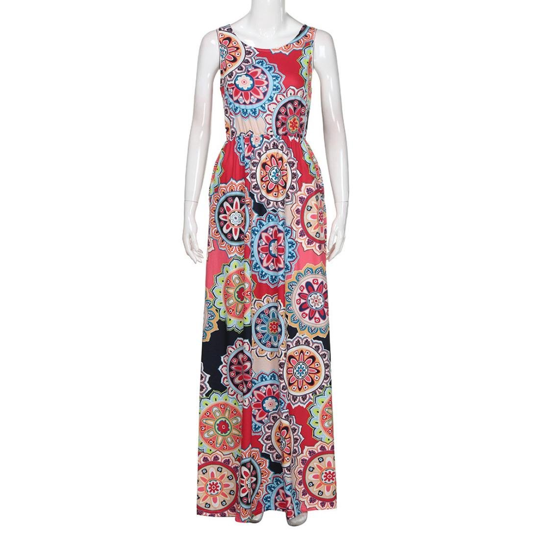 floral pocket sleeveless maxi dress