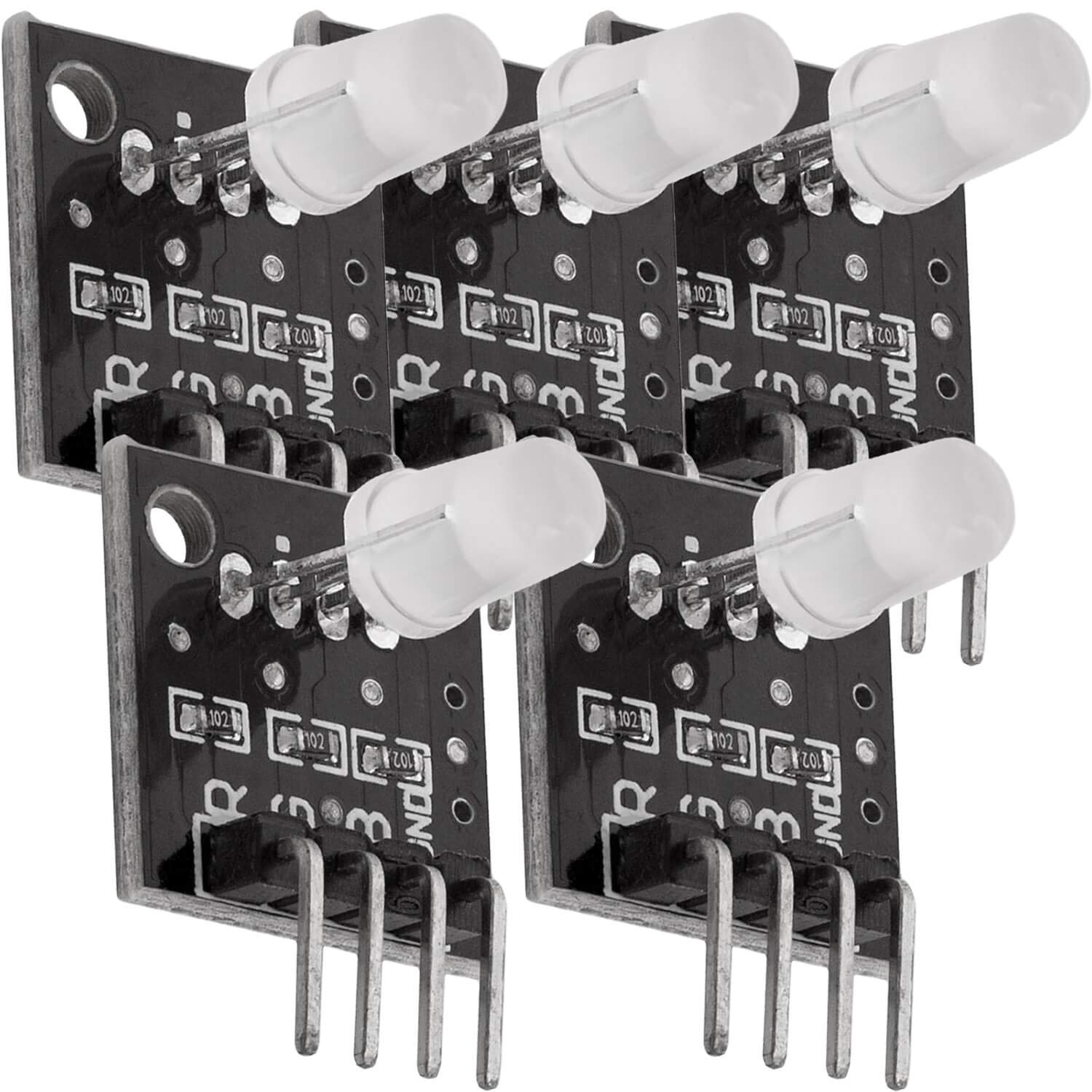 AZDelivery 5 x KY-016 FZ0455 3-Colour RGB LED Module compatible with Arduino Including E-Book!