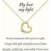 COAI Dainty Heart Necklace for Women, 14K Gold Plated / 925 Sterling Silver Necklace for Women